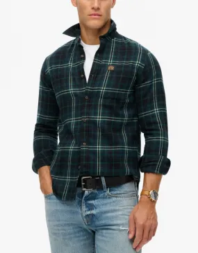 Superdry Lumberjack Cotton Long Sleeve Shirt Frontier Check Navy