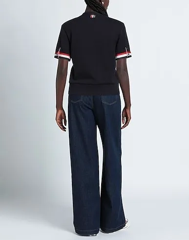 THOM BROWNE  |Long Sleeves Plain Cotton Logo Cardigans