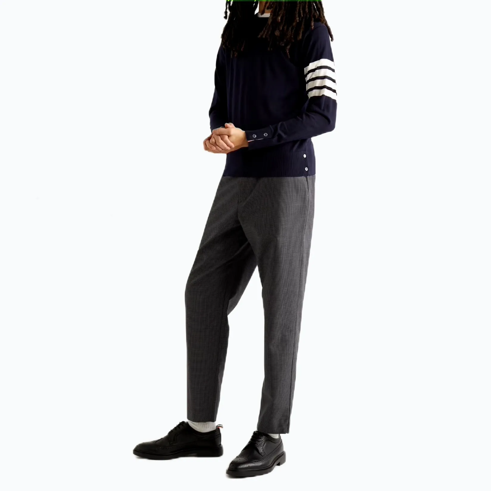 THOM BROWNE  |Stripes Long Sleeves Designers Sweaters