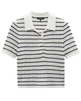 Turtle Dove Stripe Viola Polo