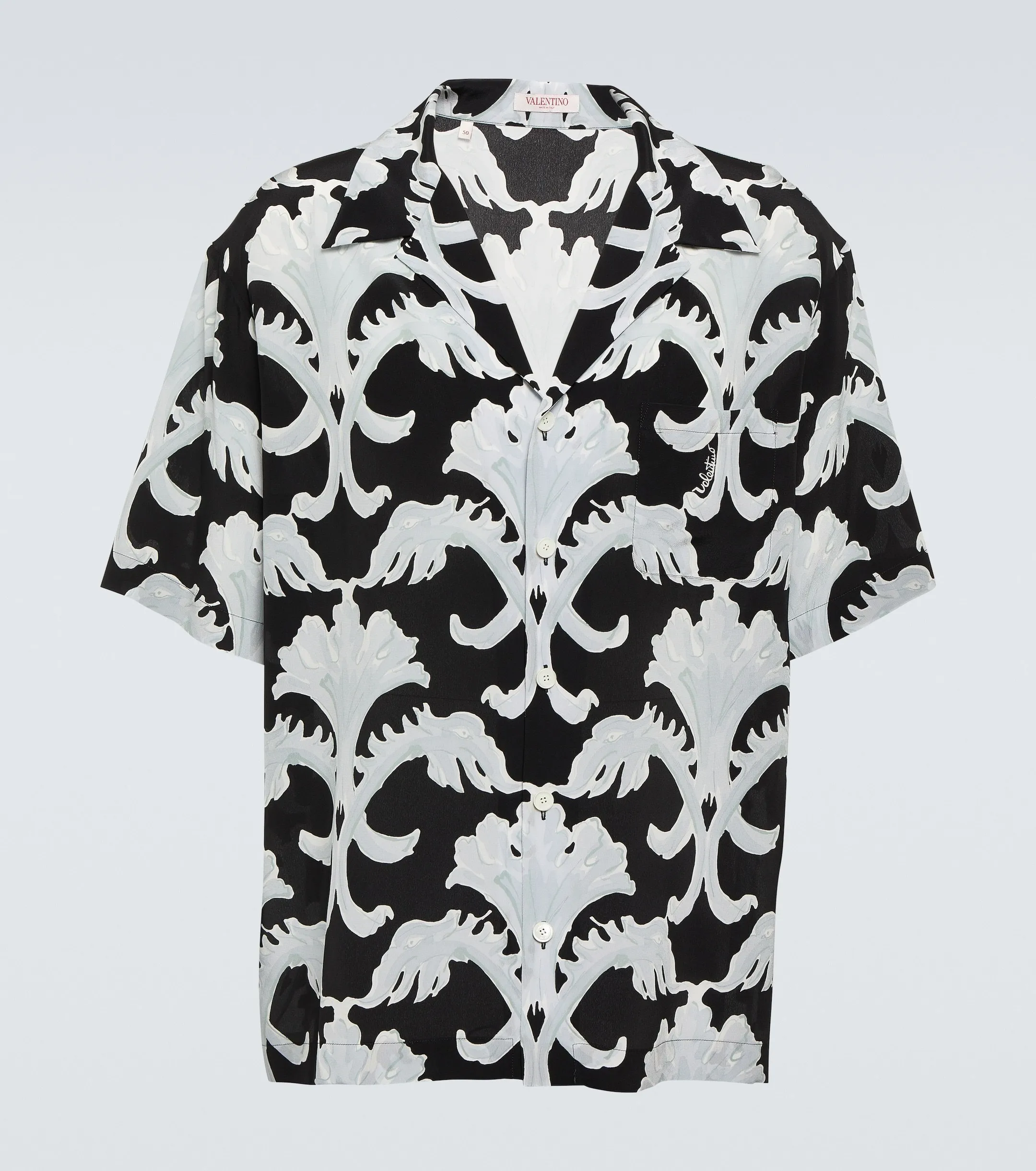 VALENTINO  |Union Jack mark Silk Street Style Bi-color Short Sleeves