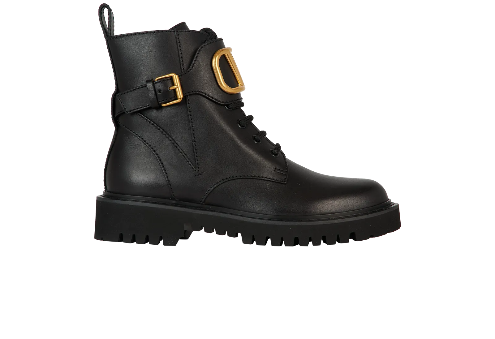 Valentino V Logo Combat Boots