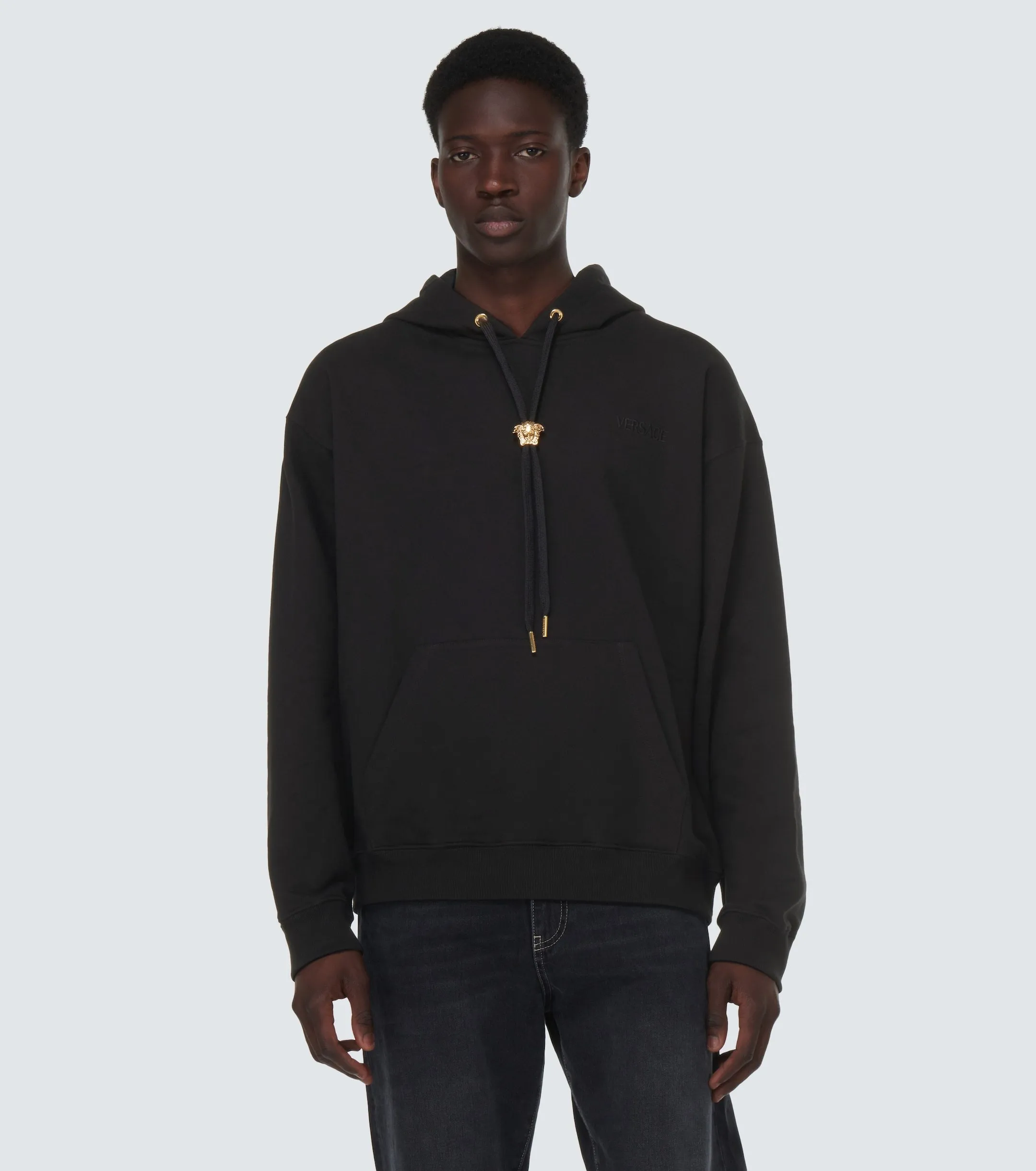 VERSACE  |Pullovers Monogram Blended Fabrics Street Style Long Sleeves