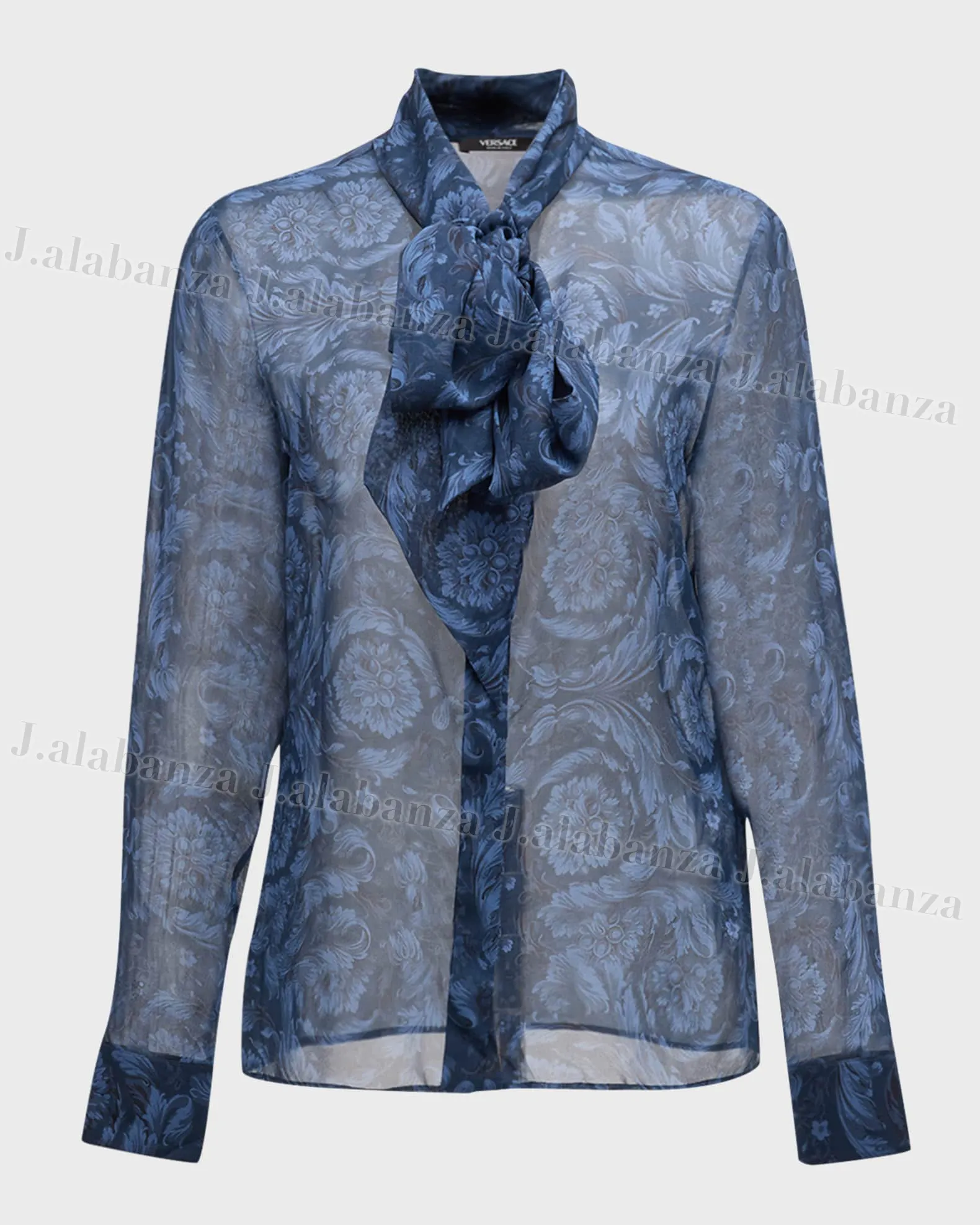 VERSACE  |Silk Long Sleeves Elegant Style Shirts & Blouses