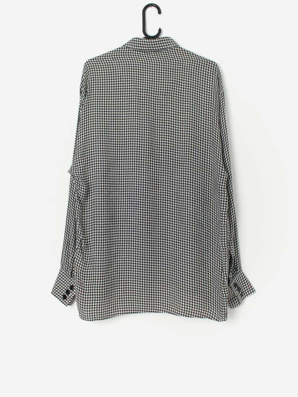 Vintage dogtooth shirt with long sleeves – Medium