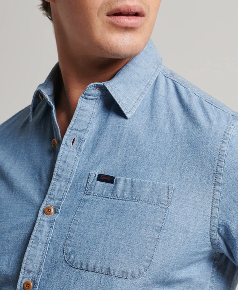 Vintage Loom Short Sleeve Shirt | Worn Wash Indigo