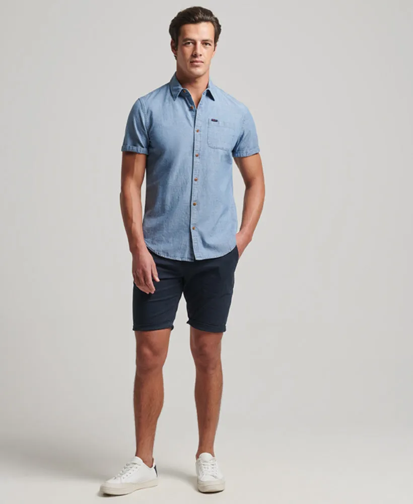 Vintage Loom Short Sleeve Shirt | Worn Wash Indigo