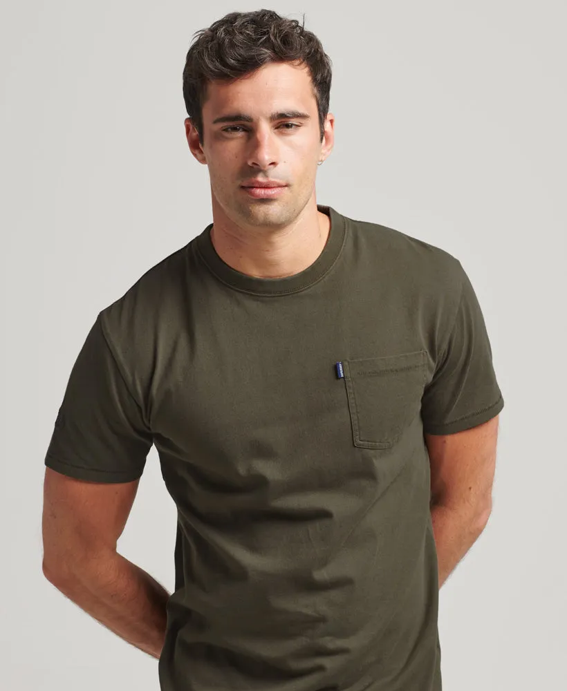 Vintage Workwear Pocket T Shirt | Dark Khaki