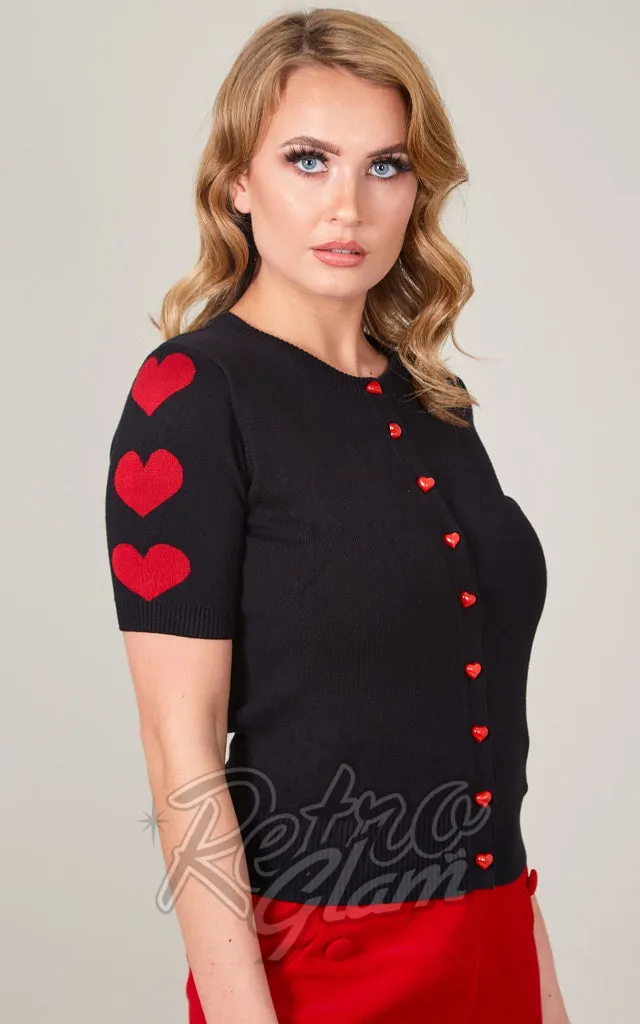 Voodoo Vixen Beth Heart Cardigan - L & XL left only