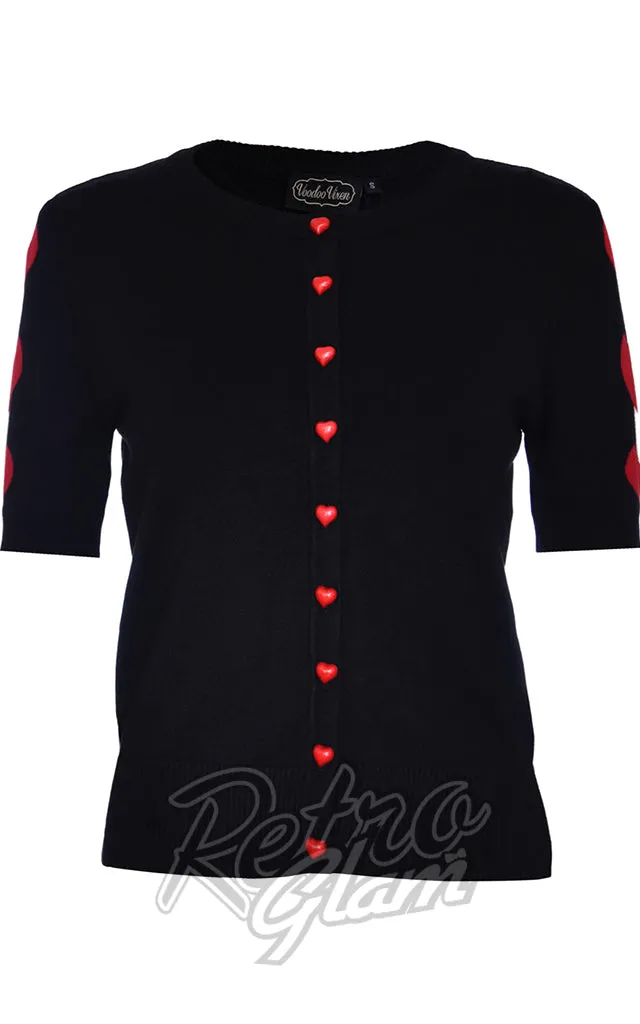 Voodoo Vixen Beth Heart Cardigan - L & XL left only