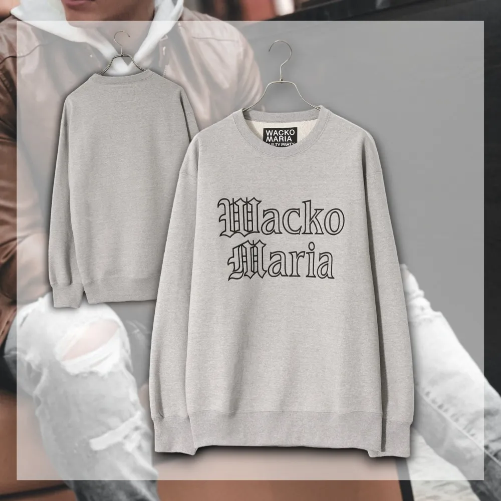 WACKO MARIA  |Crew Neck Pullovers Unisex Street Style Long Sleeves Plain