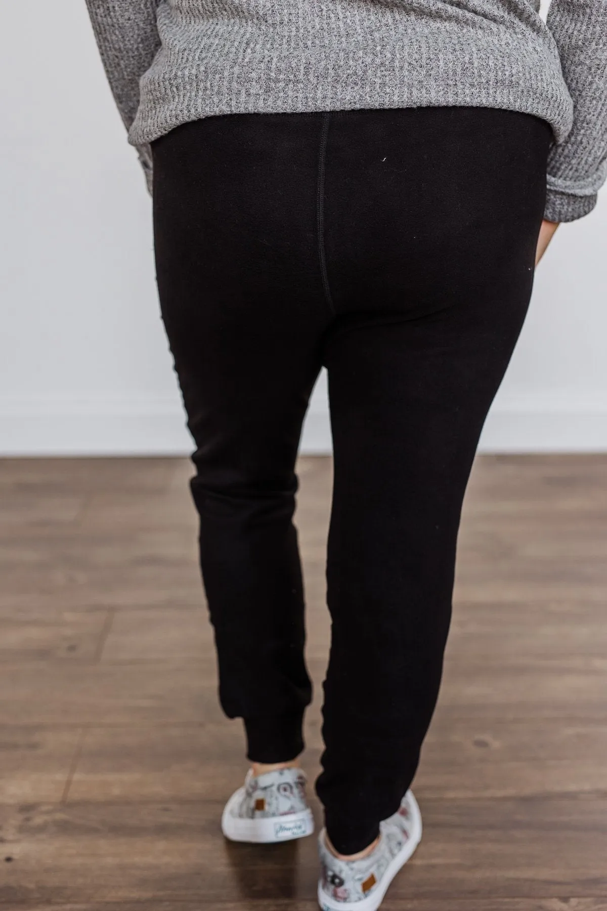 Warm Thoughts Super Soft Joggers- Black