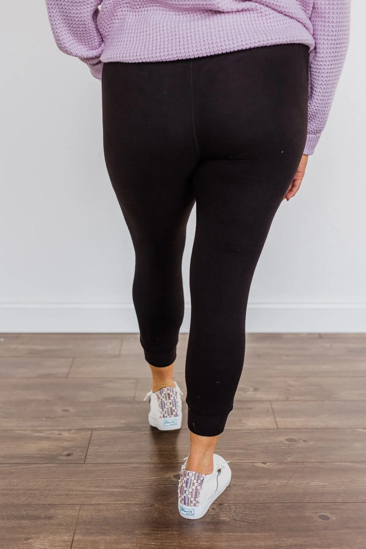 Warm Thoughts Super Soft Joggers- Black