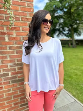 White Essential Cold Shoulder Top Phoebe