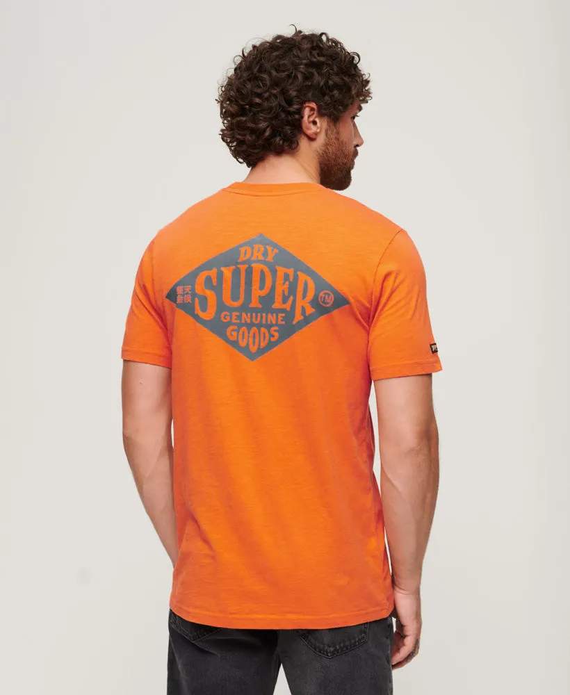 Workwear Scripted Graphic T-Shirt | Denim Co Rust Orange Slub