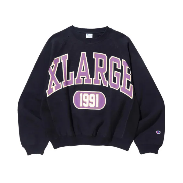 X-Large  |Crew Neck Pullovers Unisex Sweat Street Style Long Sleeves