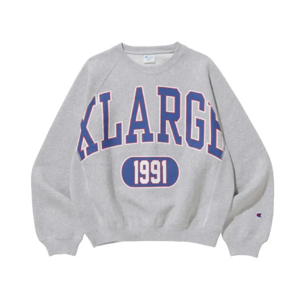 X-Large  |Crew Neck Pullovers Unisex Sweat Street Style Long Sleeves