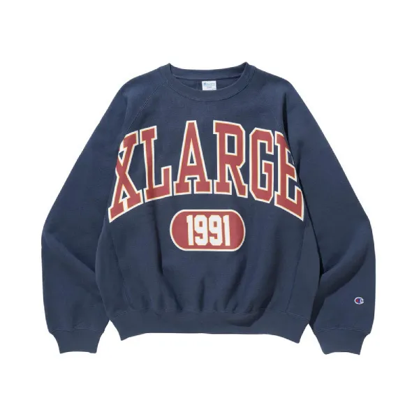 X-Large  |Crew Neck Pullovers Unisex Sweat Street Style Long Sleeves