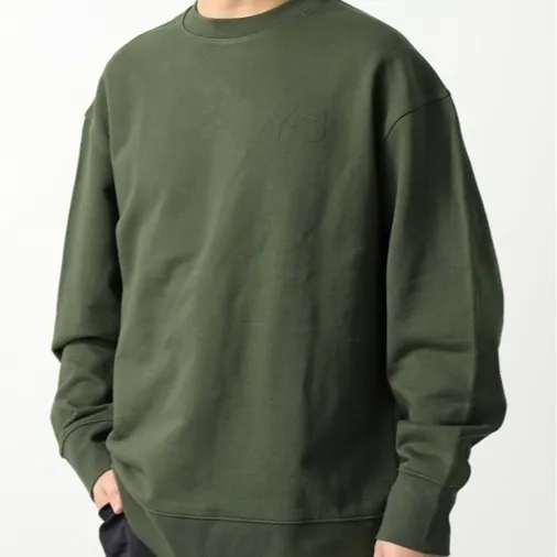 Y-3  |Pullovers Street Style U-Neck Long Sleeves Cotton Oversized